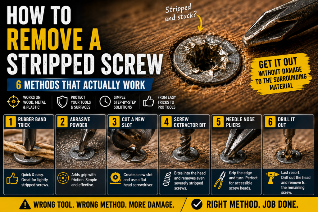 How to Remove a Stripped Screw